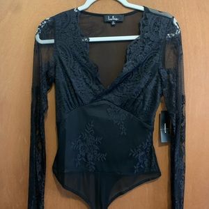 Black lace bodysuit.